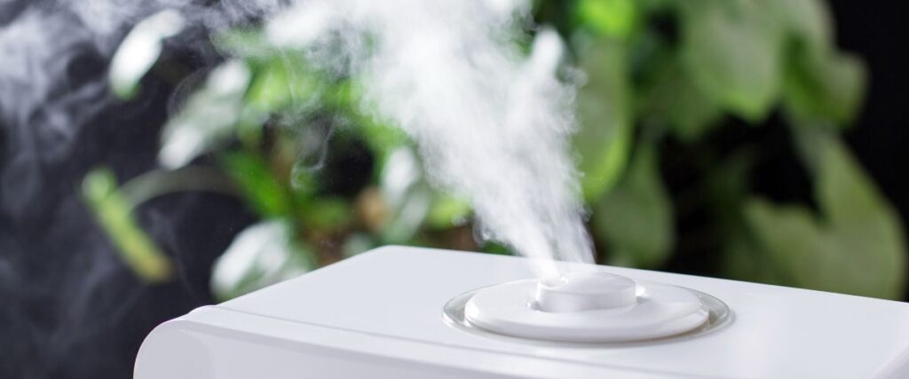 humidifier releasing moisture into the air