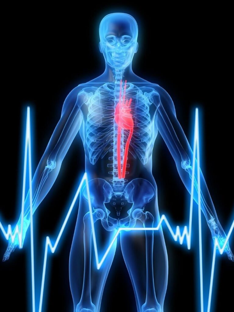 an xray image of a human body with vibrational frquency