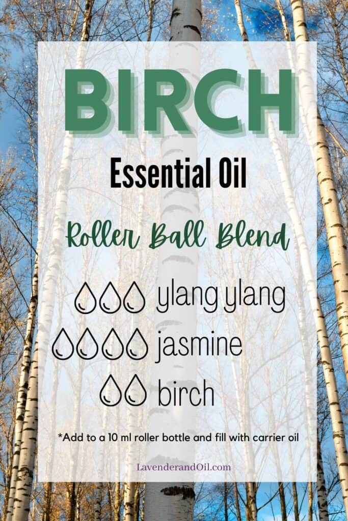 birch essential oil blend with ingredients