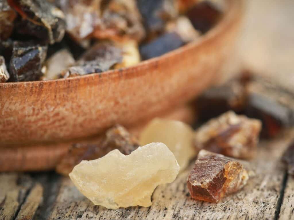 Frankincense in bowl.